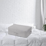 Maxbell Clothes Storage Bag Quilt Storage Bags with Zippers for Blanket Bedding Extended Gray