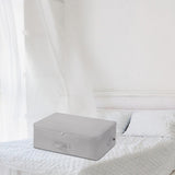 Maxbell Clothes Storage Bag Quilt Storage Bags with Zippers for Blanket Bedding Extended Gray