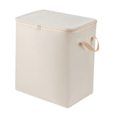 Maxbell Clothes Storage Bag Quilt Storage Bags with Zippers for Blanket Bedding Heightened Beige