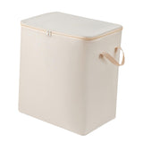 Maxbell Clothes Storage Bag Quilt Storage Bags with Zippers for Blanket Bedding Heightened Beige