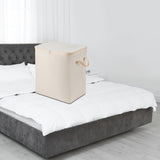 Maxbell Clothes Storage Bag Quilt Storage Bags with Zippers for Blanket Bedding Heightened Beige