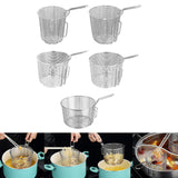 Maxbell Stainless Steel Food Colander Sifter Fry Basket for Noodles Frying 10cm