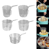 Maxbell Stainless Steel Food Colander Sifter Fry Basket for Noodles Frying 10cm