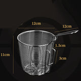 Maxbell Stainless Steel Food Colander Sifter Fry Basket for Noodles Frying 12cm