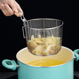Maxbell Stainless Steel Food Colander Sifter Fry Basket for Noodles Frying 14cm