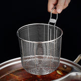 Maxbell Stainless Steel Food Colander Sifter Fry Basket for Noodles Frying 14cm