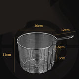 Maxbell Stainless Steel Food Colander Sifter Fry Basket for Noodles Frying 16cm