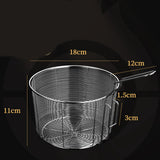 Maxbell Stainless Steel Food Colander Sifter Fry Basket for Noodles Frying 18cm