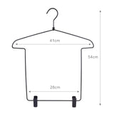 Maxbell Coat Rack for Boys Girls Outfits Garments Holder Shirts for Cloakroom Home black