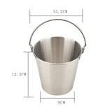 Maxbell Ice Bucket Cooling Tool with Handle Storage Bucket for Restaurant Hotel 1000ML Argent