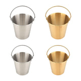 Maxbell Ice Bucket Cooling Tool with Handle Storage Bucket for Restaurant Hotel 1000ML Argent
