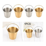 Maxbell Ice Bucket Cooling Tool with Handle Storage Bucket for Restaurant Hotel 1000ML Argent