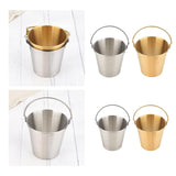 Maxbell Ice Bucket Cooling Tool with Handle Storage Bucket for Restaurant Hotel 1000ML Argent