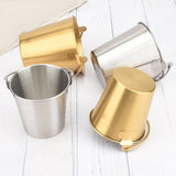 Maxbell Ice Bucket Cooling Tool with Handle Storage Bucket for Restaurant Hotel 1000ML Argent