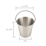 Maxbell Ice Bucket Cooling Tool with Handle Storage Bucket for Restaurant Hotel 700ML Argent