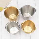 Maxbell Ice Bucket Cooling Tool with Handle Storage Bucket for Restaurant Hotel 700ML Argent