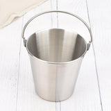 Maxbell Ice Bucket Cooling Tool with Handle Storage Bucket for Restaurant Hotel 700ML Argent