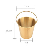 Maxbell Ice Bucket Cooling Tool with Handle Storage Bucket for Restaurant Hotel 700ML Aureate
