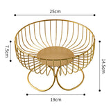 Maxbell Light Luxury Durable Fruit Basket Stand Storing Holder for Vegetable Farmhouse Aureate