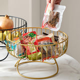 Maxbell Light Luxury Durable Fruit Basket Stand Storing Holder for Vegetable Farmhouse Aureate