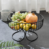 Maxbell Light Luxury Durable Fruit Basket Stand Storing Holder for Vegetable Farmhouse Black