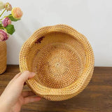 Maxbell Wicker Vegetable Holder Rack Table Organizer Serving Bowls for Kitchen