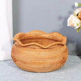 Maxbell Wicker Vegetable Holder Rack Table Organizer Serving Bowls for Kitchen