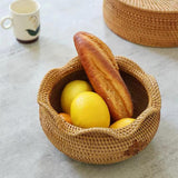 Maxbell Wicker Vegetable Holder Rack Table Organizer Serving Bowls for Kitchen