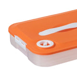 Maxbell Dumpling Storage Box Dumpling Organizer Bins for Kitchen  1 Layer Orange