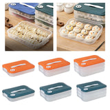 Maxbell Dumpling Storage Box Dumpling Organizer Bins for Kitchen  1 Layer Orange