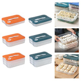 Maxbell Dumpling Storage Box Dumpling Organizer Bins for Kitchen  1 Layer Orange