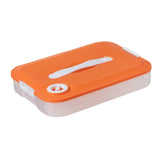 Maxbell Dumpling Storage Box Dumpling Organizer Bins for Kitchen  1 Layer Orange