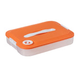 Maxbell Dumpling Storage Box Dumpling Organizer Bins for Kitchen  1 Layer Orange