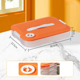 Maxbell Dumpling Storage Box Dumpling Organizer Bins for Kitchen  1 Layer Orange