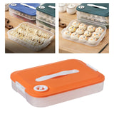 Maxbell Dumpling Storage Box Dumpling Organizer Bins for Kitchen  1 Layer Orange