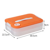 Maxbell Dumpling Storage Box Dumpling Organizer Bins for Kitchen  2 Layer Orange