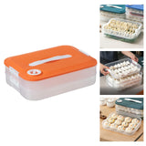 Maxbell Dumpling Storage Box Dumpling Organizer Bins for Kitchen  2 Layer Orange