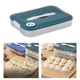 Maxbell Dumpling Storage Box Dumpling Organizer Bins for Kitchen  1 Layer Green