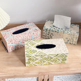 Maxbell Tissue Box Cover Dispenser Tissue Case Facial Tissue Holder for Kitchen Green