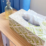 Maxbell Tissue Box Cover Dispenser Tissue Case Facial Tissue Holder for Kitchen Green