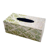 Maxbell Tissue Box Cover Dispenser Tissue Case Facial Tissue Holder for Kitchen Green