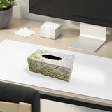 Maxbell Tissue Box Cover Dispenser Tissue Case Facial Tissue Holder for Kitchen Green