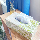 Maxbell Tissue Box Cover Dispenser Tissue Case Facial Tissue Holder for Kitchen Green