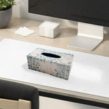 Maxbell Tissue Box Cover Dispenser Tissue Case Facial Tissue Holder for Kitchen Blue