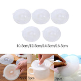 Maxbell 5 Pieces cup Lids Reusable Seal for Travel Family Glass Cups XS