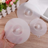 Maxbell 5 Pieces cup Lids Reusable Seal for Travel Family Glass Cups M