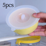 Maxbell 5 Pieces cup Lids Reusable Seal for Travel Family Glass Cups L