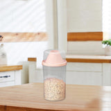 Maxbell Airtight Food Storage Container with Lid Dispenser for Snacks Pantry Kitchen Pink