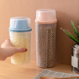 Maxbell Sealed Cereal Container Food Dispenser Rice Storage Bin for Sugar Cereal Pink  Large