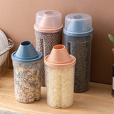 Maxbell Sealed Cereal Container Food Dispenser Rice Storage Bin for Sugar Cereal Pink  Large